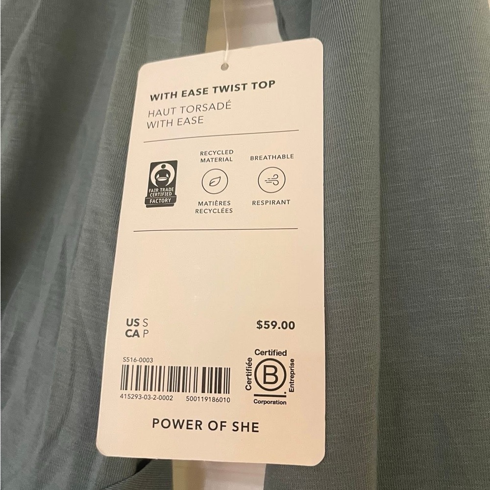 Two NWT Athleta tops - small - Essence Twist Top & With Ease Twist Top - Picture 5 of 5